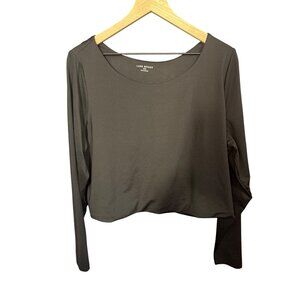 Lane Bryant Black Long Sleeve Crop Top 22/24